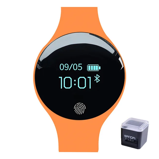 01 orange withbox SANDA умные часы для IOS Android мужские часы умный Шагомер фитнес женские часы водонепроницаемые спортивные часы Bluetooth часы - Цвет: 01 orange withbox