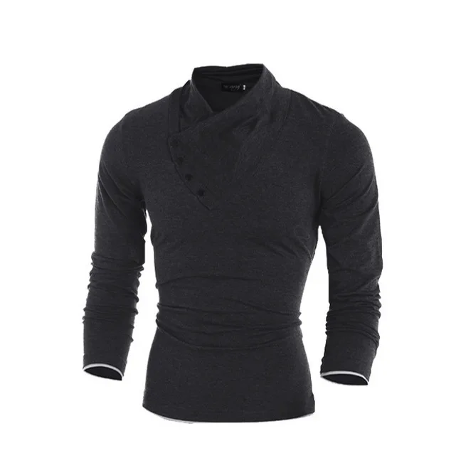 Весна-Осень 2019 Высококачественная брендовая модная мужская футболка облегающие