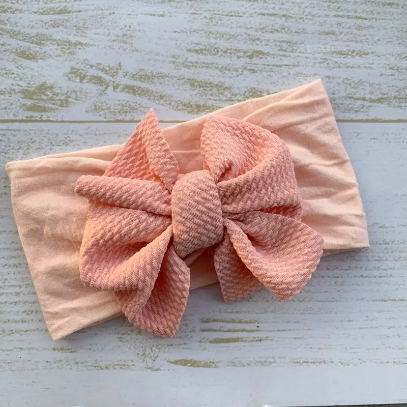 20pcs/lot Big Bow Nylon Headband Messy Stretchy Head Wrap Knot Hair Band For Babys One size Fits All | Детская одежда и обувь
