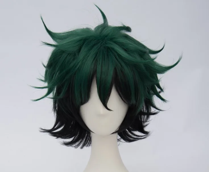 Аниме My Boku No Hero Academia изюку мидория короткий зеленый черный коричневый