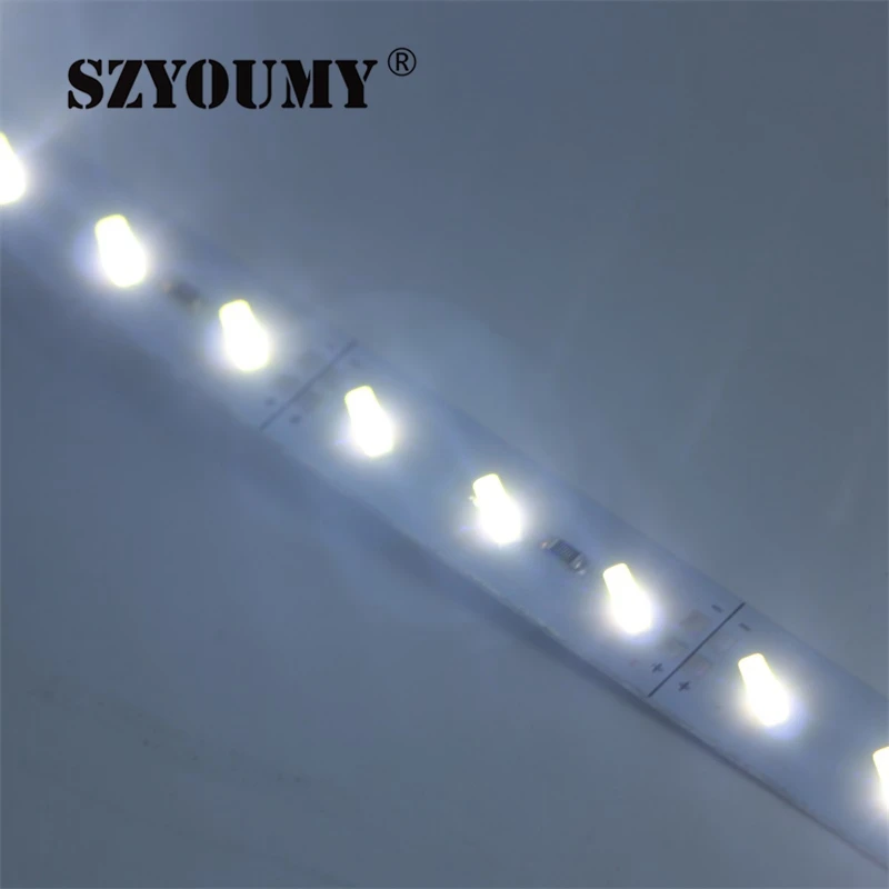 Светодиодная лента SZYOUMY SMD 7020 неводонепроницаемая жесткая 72 светодиода/м 12 в пост.