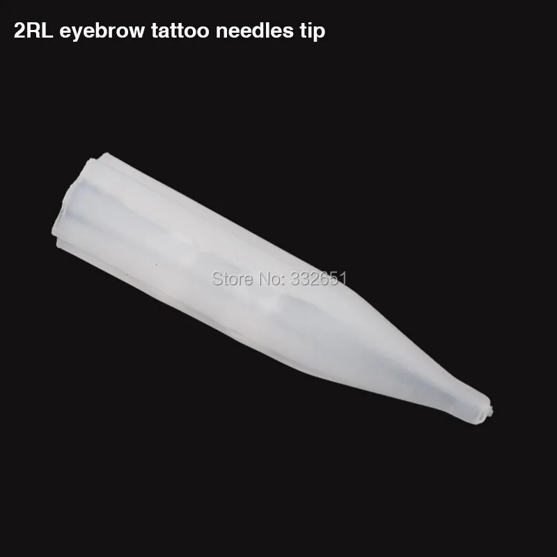

CHUSE 2RL Pre-sterilized Tattoo Tips Disposable Permanent Makeup Plastic Tattoo Tip Supply 100pcs lips Eyebrow cap