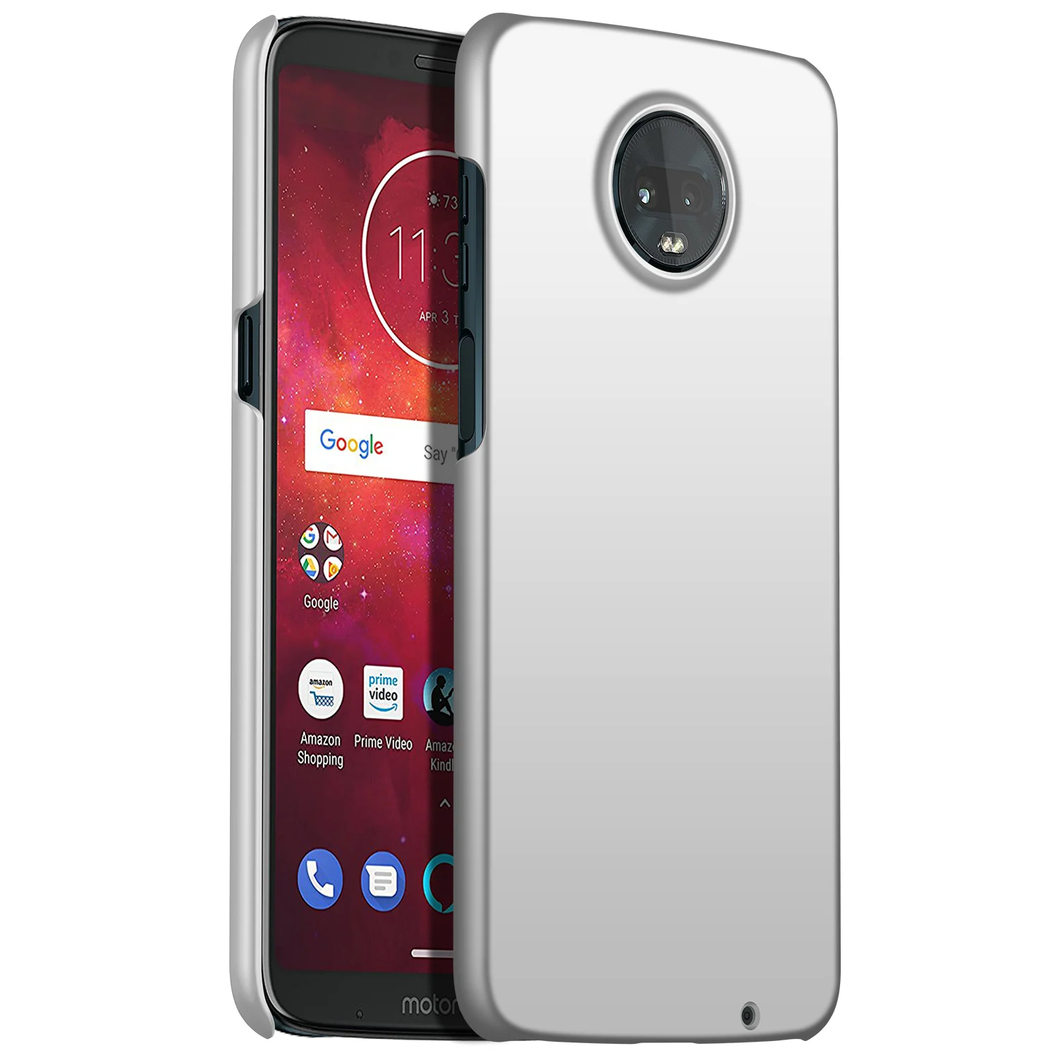 silver For Motorola Moto Z3 Play Case High quality Hard PC Slim Matte Skin Protective Back cover case for moto z3 play phone shell - Цвет: silver