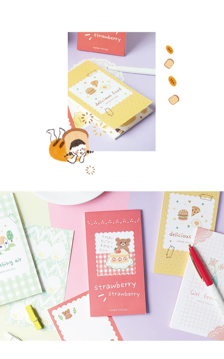 Kawaii Маленькая милая серия блокнот для заметок Kawaii канцелярские принадлежности для девочек Diy клейкая бумага для заметок блокнот Papelaria школьные офисные принадлежности