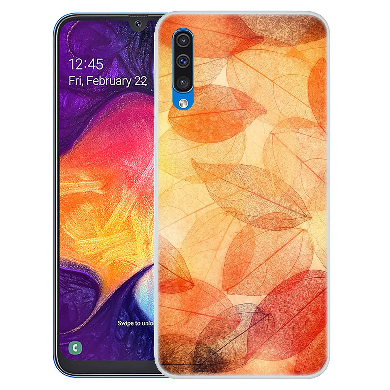 Твердый чехол для телефона Lavaza Tropical Leaves peach flower Samsung Galaxy A20E M40 M30 M20 M10 A10 A20 A30 A40 A50 A60 A70