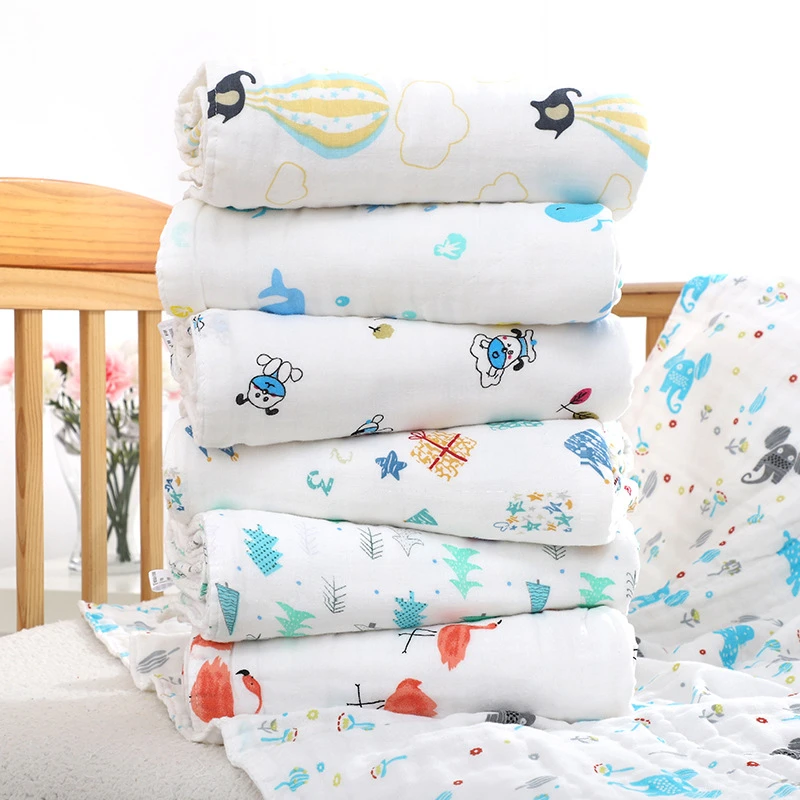 Новое поступление муслин детское одеяло хлопок младенец Bebe марлевая пеленка коляска для одеяло s новорожденных девочек мальчиков банное полотенце одеяло s