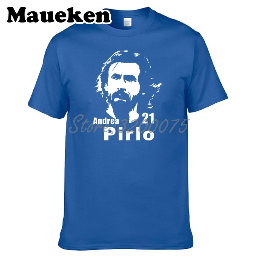 Мужская итальянская футболка с надписью Sleep skin 21 Andrea Pirlo legend для фанатов зрителей