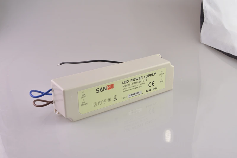 Новинка года sanpu smps Питание для светодио дный 12 В 150 Вт 12A IP67 переключатель драйвера 110 V 220 V AC DC трансформатор для освещения Водонепроницаемый Пластик