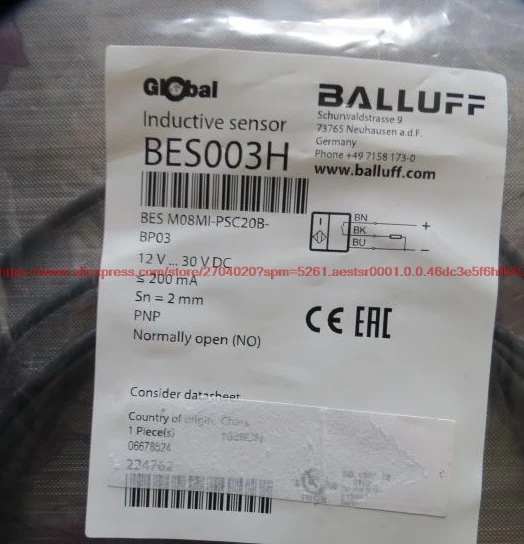 

New original proximity switch sensor BES003H M08MI-PSC20B-BP03