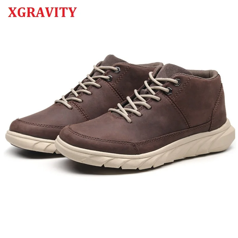 

Крутые мужские короткие ботинки XGRAVITY размера 39-44, Мужская обувь из натуральной коровьей кожи, Весенняя рабочая обувь, уличные мартинсы, ботильоны A177