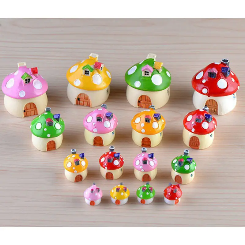 Kawaii Мини Колонка в форме гриба украшение для дома сада Смола поделки Фея садовый