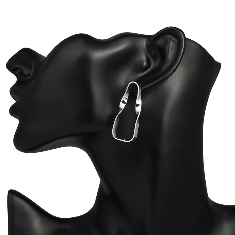 Корейские модные ювелирные изделия Модные крутые геометрические серьги