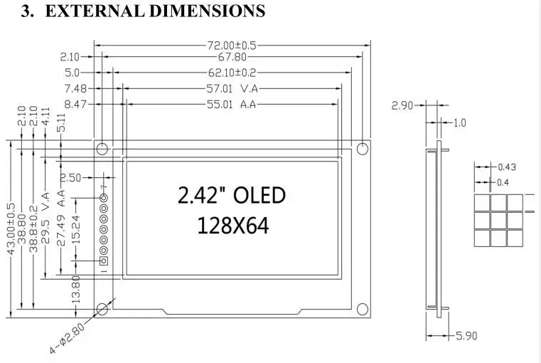 Новый Зеленый 2 42 дюймов 12864 OLED IIC I2C SPI дисплей модуль монитор экрана | Компьютеры и