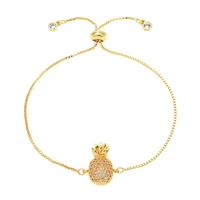 zmzy minimalism pineapple bracelet bff jewelry friendship bracelet crystal ananas bracelet femme gifts bracelets for women