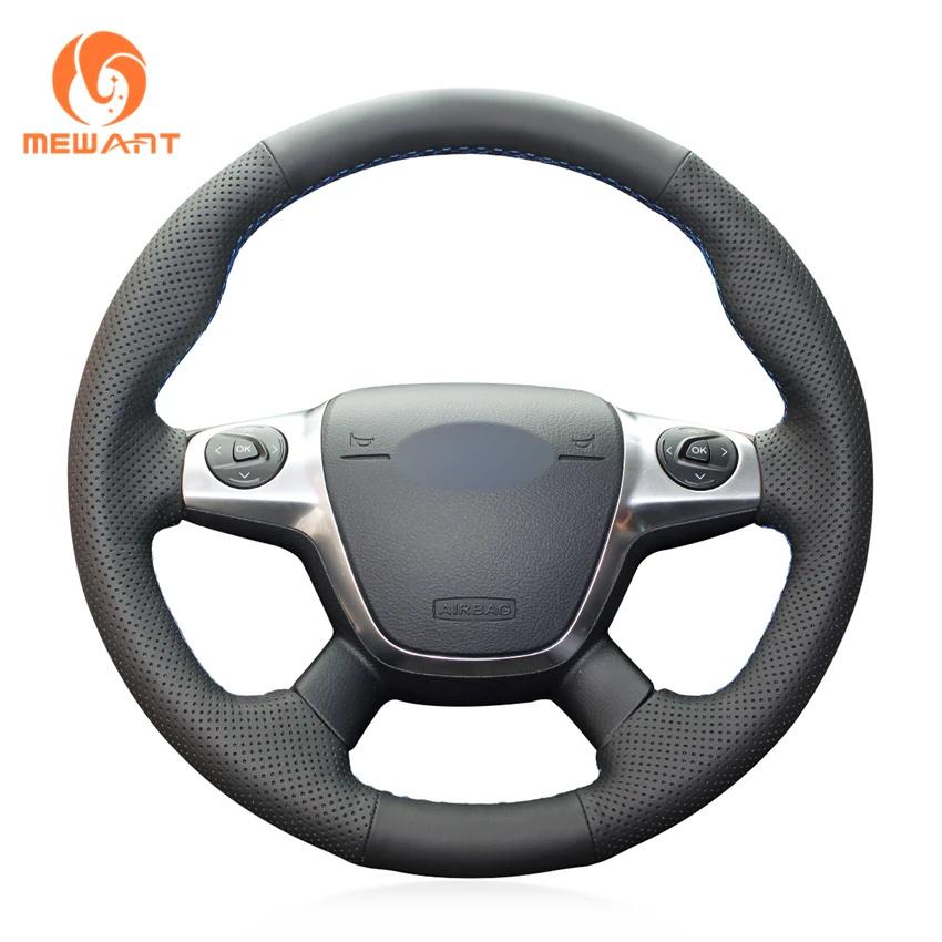 MEWANT черная накладка на руль из искусственной кожи для Ford Focus 2011 2014 Grand C Max 2010 2015 Kuga