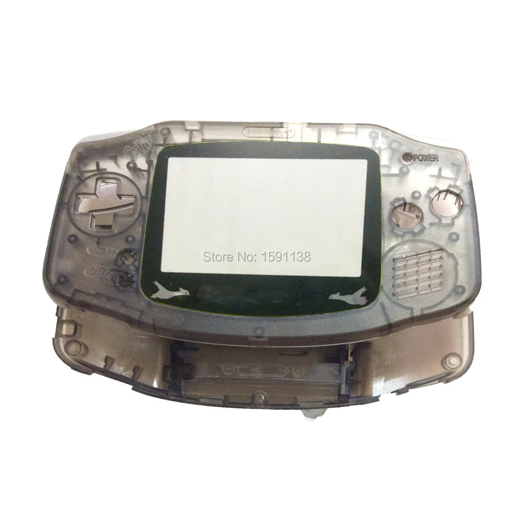 Новый прозрачный черный корпус с запасными частями для консоли GameBoyAdvance крышка