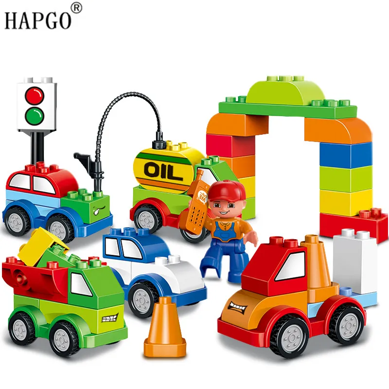 105/52 шт. Duplo автомобили негабаритных штук строительный конструктор Совместимость