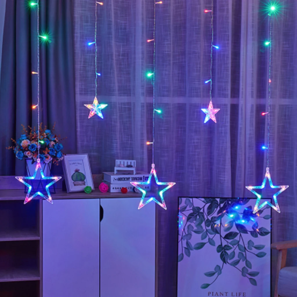 

2.5M LED Twinkle Star Light String Battery Powered Window Curtain String Lighting Strip Holiday Wedding Garland Party Decoration