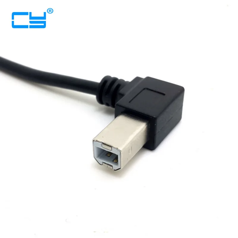 Кабель для сканера принтера под прямым углом 90 градусов USB 2 0 A папа B 50 см|angle usb|right