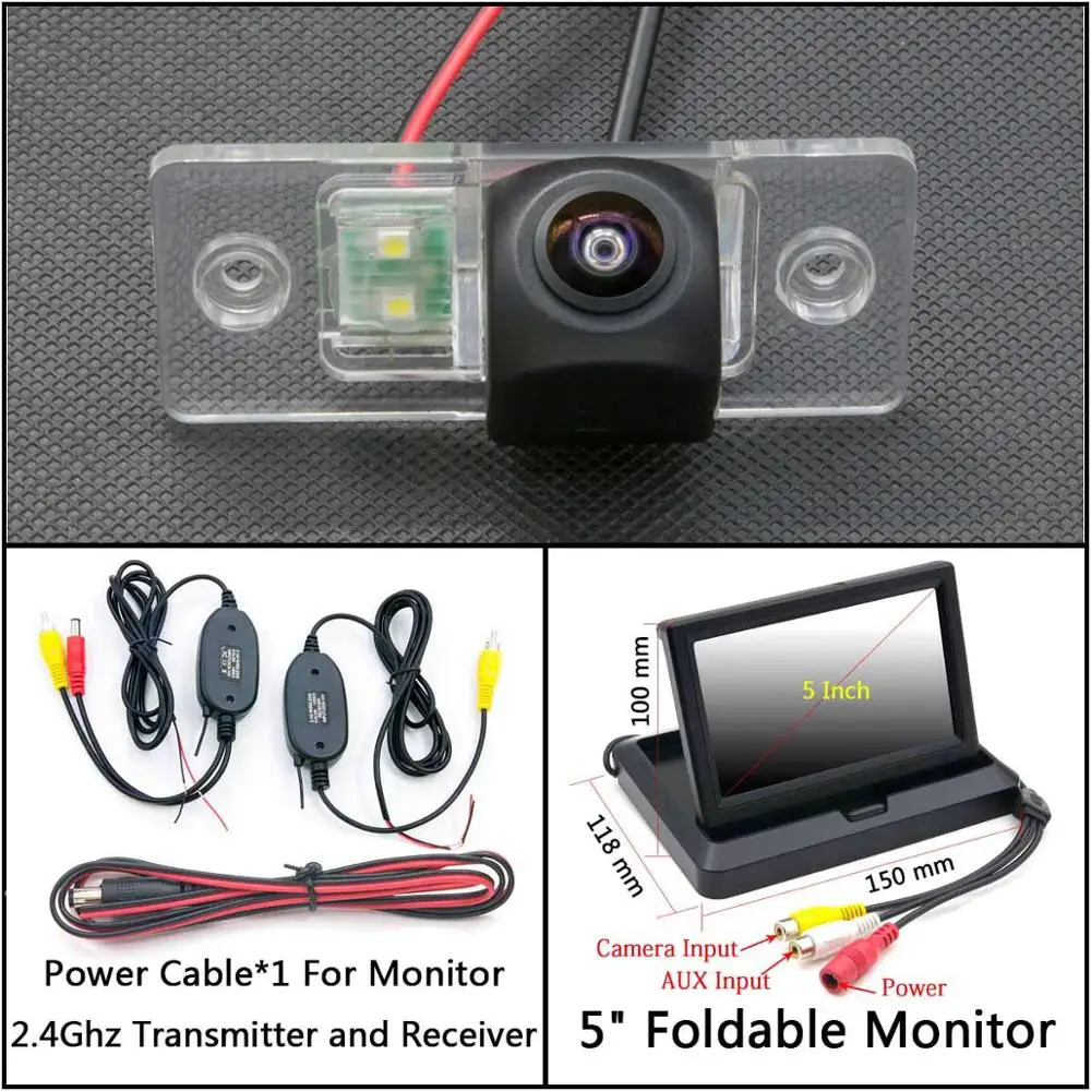 C Wireless 5 inch F 175 градусов HD резервная камера заднего вида для Volkswagen VW Jetta Bora вариант Поло Гольф Gli автомобильный монитор парковки водонепроницаемый - Название цвета: C Wireless 5 inch F