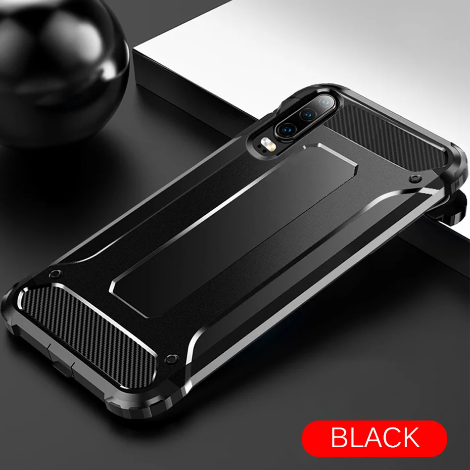 Black Роскошный противоударный защитный чехол для huawei P30 P8 P9 P10 mate 20 10 P20 Lite чехол для huawei P30 P20 Pro Бампер Мягкий чехол - Цвет: Black