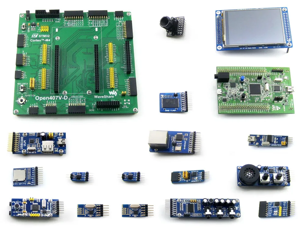 

Посылка B = STM 32, ST Оригинал STM32F4DISCOVERY/Open407V-D, STM32F407VGT6 + 3,2 'TFT 320x240 Touch LCD + 15 ACC