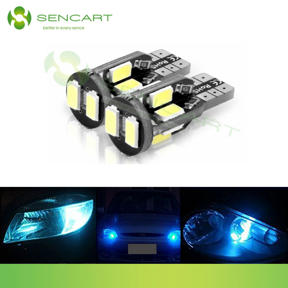 2 шт. T10 W5W 10SMD 5630LED автомобильная лампа для боковых габаритных клиновых номерных