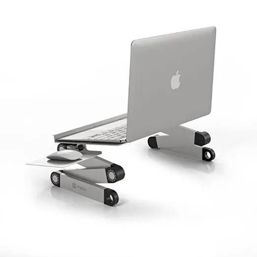 

Executive Office Solutions Portable Adjustable Aluminum Laptop Desk/Stand/Table Vented w/CPU Fans Mouse Pad