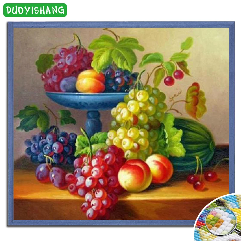 DUOYISHANG 5D DIY Алмазная картина полностью квадратная вышивка натюрморт фруктов