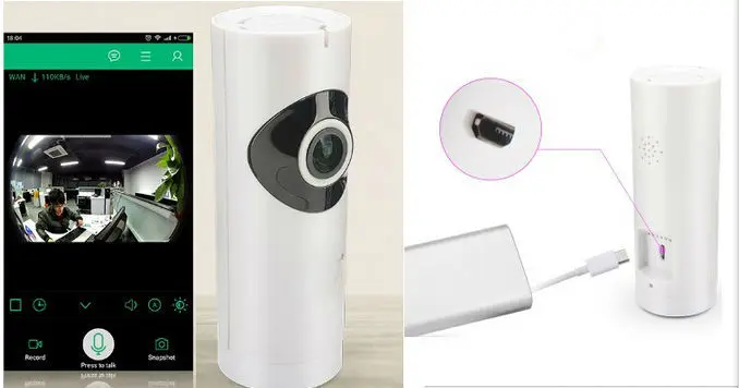 YobangSecurity 720p панорама рыбий глаз Wifi камера ночного видения IR Cut 2 полосный аудио