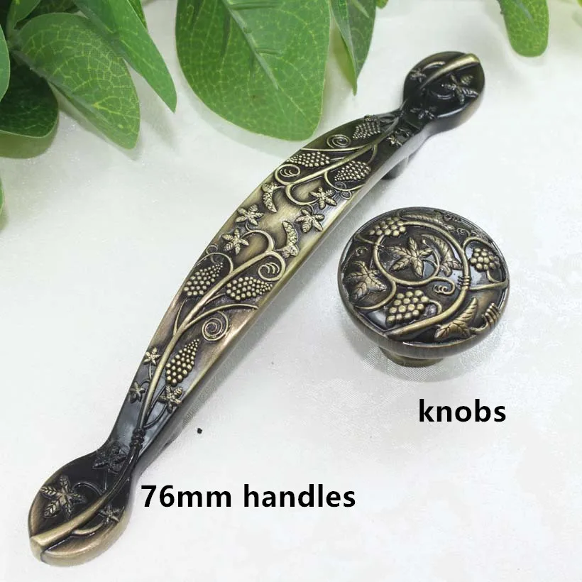 Бронзовая ручка для кухонного шкафа 76 мм|door pull|drawer dresserhandle antique |