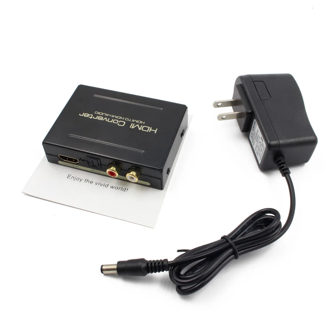 Mayitr 1 шт. 1080P HDMI к HDMI Аудио Сплиттер оптический SPDIF+ RCA L/R экстрактор конвертер для ПК DVD HD камера