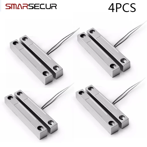 MC58 x4 Smarsecur проводной дверной/оконный датчик, магнитный переключатель домашняя охранная сигнализация детектор MC-58 для GSM сигнализация Wi-Fi Системы - Цвет: MC58 x4
