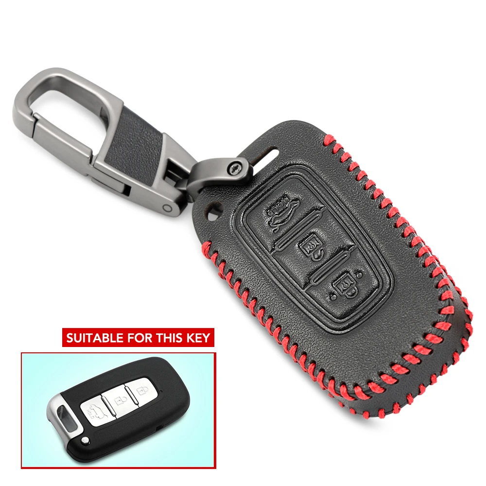 1 шт. кожаный чехол Smart Key для Hyundai Equus Genesis велостер KIA Sportage Forte Optima Soul Azera Sorento 3