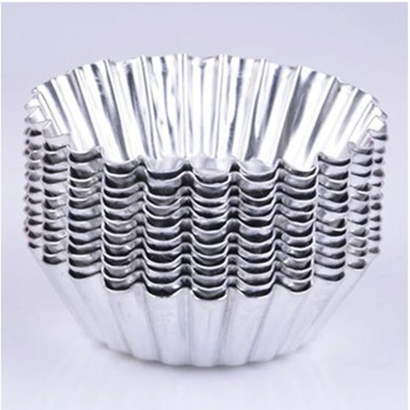 Высокое качество 10 шт./лот форма цветка яйцо Tart алюминиевый Металл кекс для торта