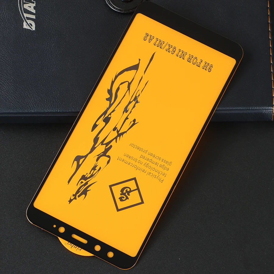 Wolfpsych 6D полное покрытие закаленное Стекло на Xiaomi Mi A2 6X полностью наклеиваемая