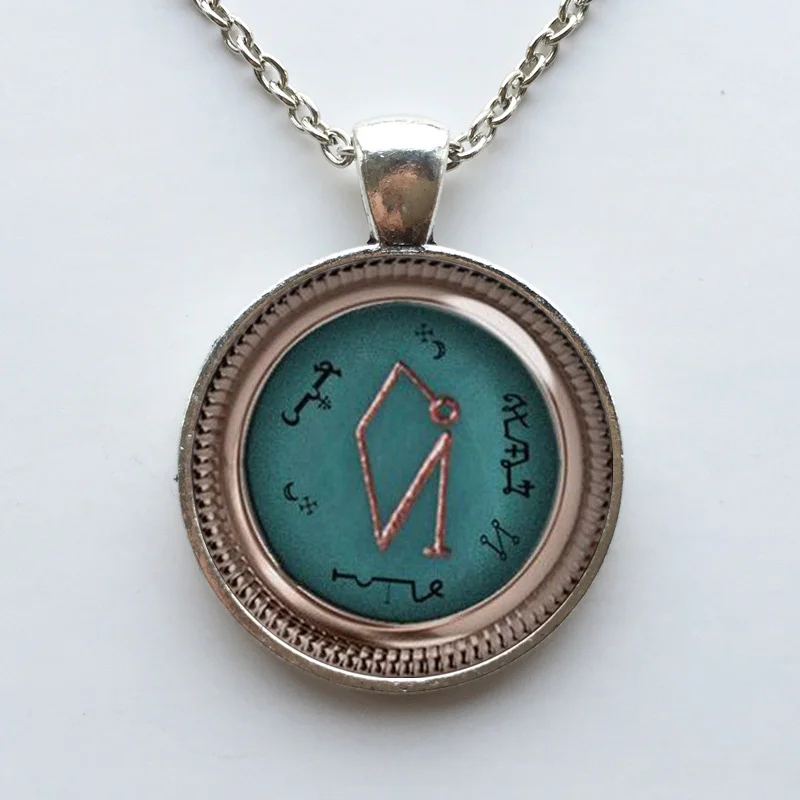 6Antique Silver Archangel Uriel Sigil стекло ожерелье s модная Серебряная цепочка Ожерелье для мужчин винтажная подвеска ювелирные изделия подарок для мужчины HZ1 - Окраска металла: 6Antique Silver