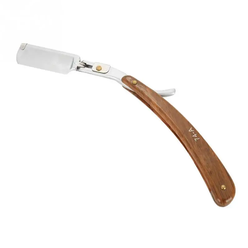 Классическая прямая бритва из нержавеющей стали для стрижки волос на лице нож