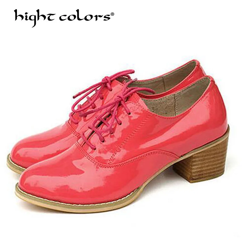 Туфли оксфорды на плоской подошве в британском стиле женские весенние кожаные