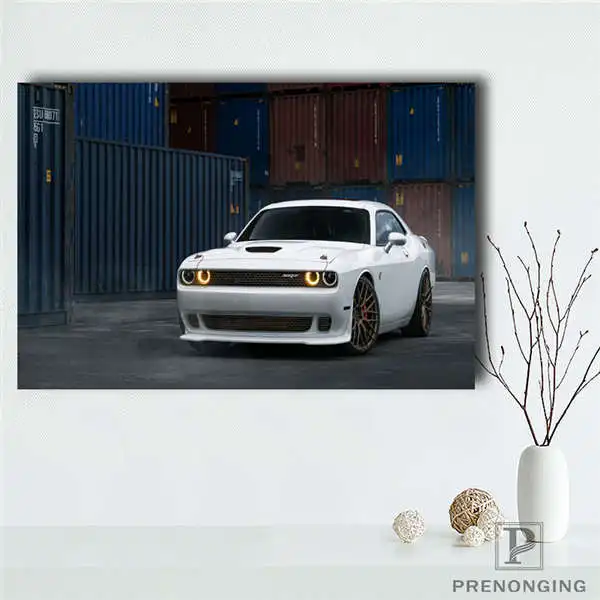 Лиловый Холст постер из шелковой ткани P0482 DODGE CHALLENGER тюнинг пустынный автомобиль постер с автомобилем большой тонкий#190114@ 06 - Цвет: Лиловый
