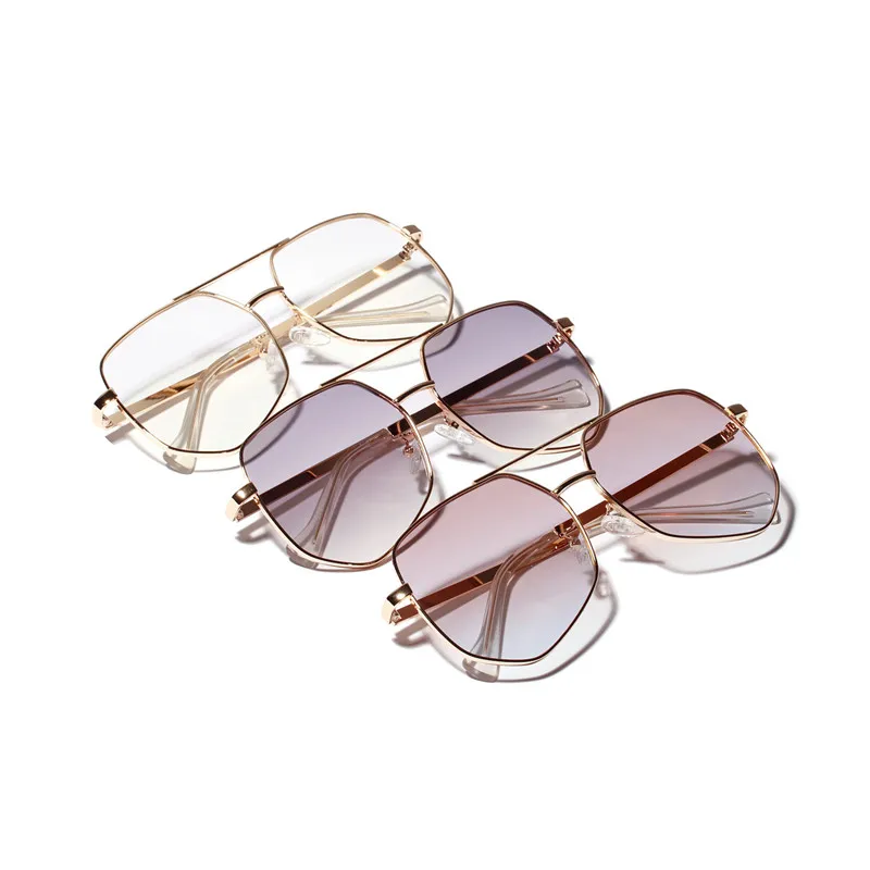 Солнцезащитные очки Мужские в винтажном стиле с квадратной металлической