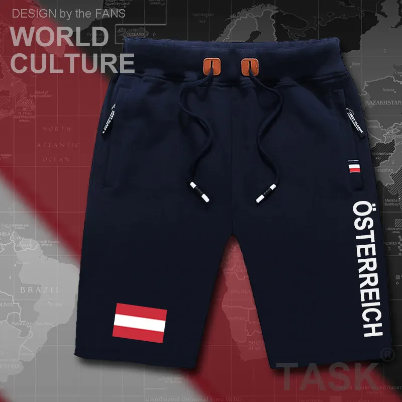 Австрия мужские пляжные шорты новинка с флагом одежда на молнии карманом пот
