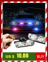 Высокая яркость 12 В 2x2 4LED Красный/Синий Белый Полицейский Автомобиль Строб вспышка света аварийного Предупреждение 3 мигает туман фары автомобиля укладки