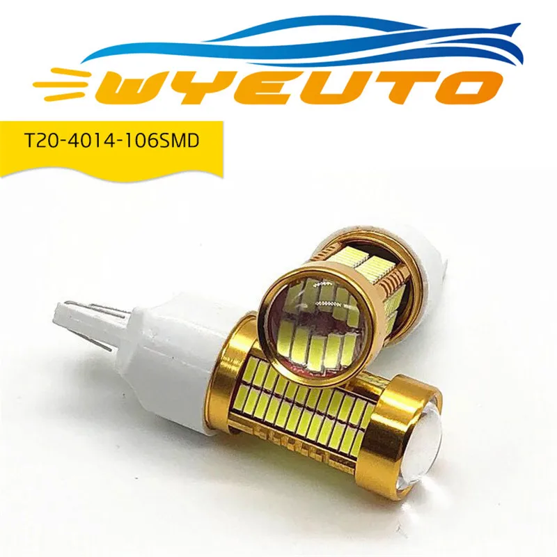 Автомобильный светодиодный объектив постоянного тока T20 4014 106SMD 7443 7740 задний