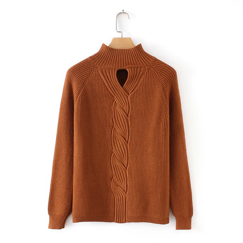 2019 women clothing long sleeve hollow out solid sweater short Tops Female casual fashion slim pullovers knitted jumpers W3129 | Женская