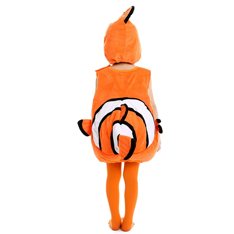 Child New Clown Fish Nemo Costume Marine Animal Costumes Kids Ocean Halloween Party |