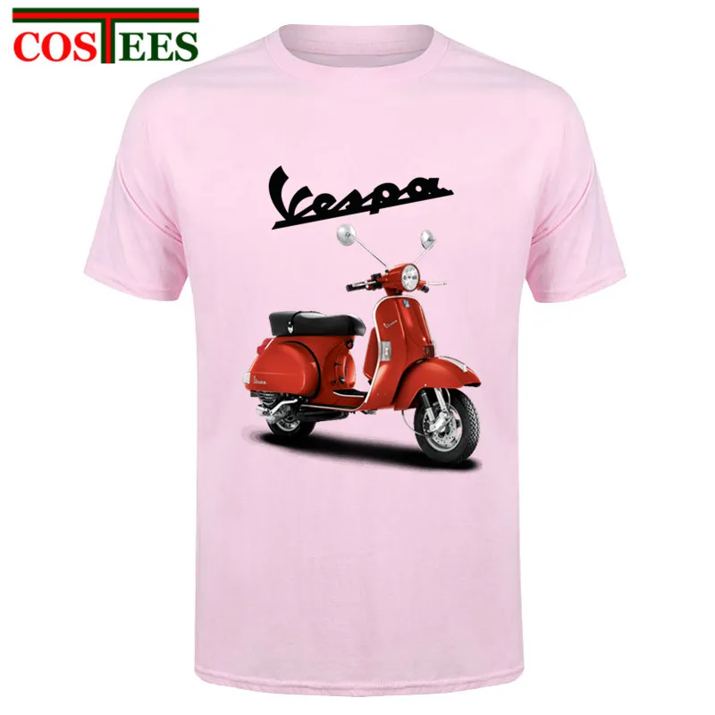 Винтажные Vespa футболки мужские Мотоцикл скутер homme Piaggio футболка с логотипом