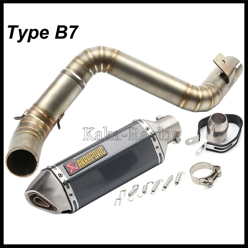 Мотоцикл KTM Duke 125 200 390 выхлопная системный Глушитель Трубы Akrapovic лазерная маркировка для KTM Duke 125 Duke 200 Duke 390 - Цвет: Type B7