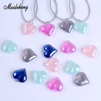 19mm acrylic uv jelly heart beads for jewelry making womens gift fashion earring pendant necklace bracelet ornament handmade