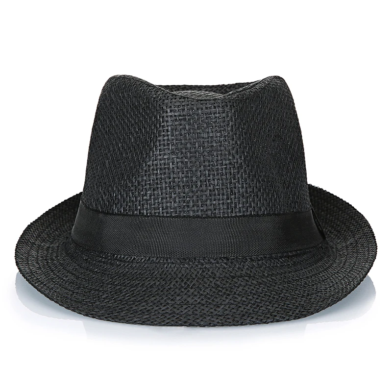 Шляпа шляпы шляпа мужская fedora шляпа черная мужские летние пляжные шляпа белье дышащая мужская соломенная шляпа мужская шляпа Федора fedora Панамы